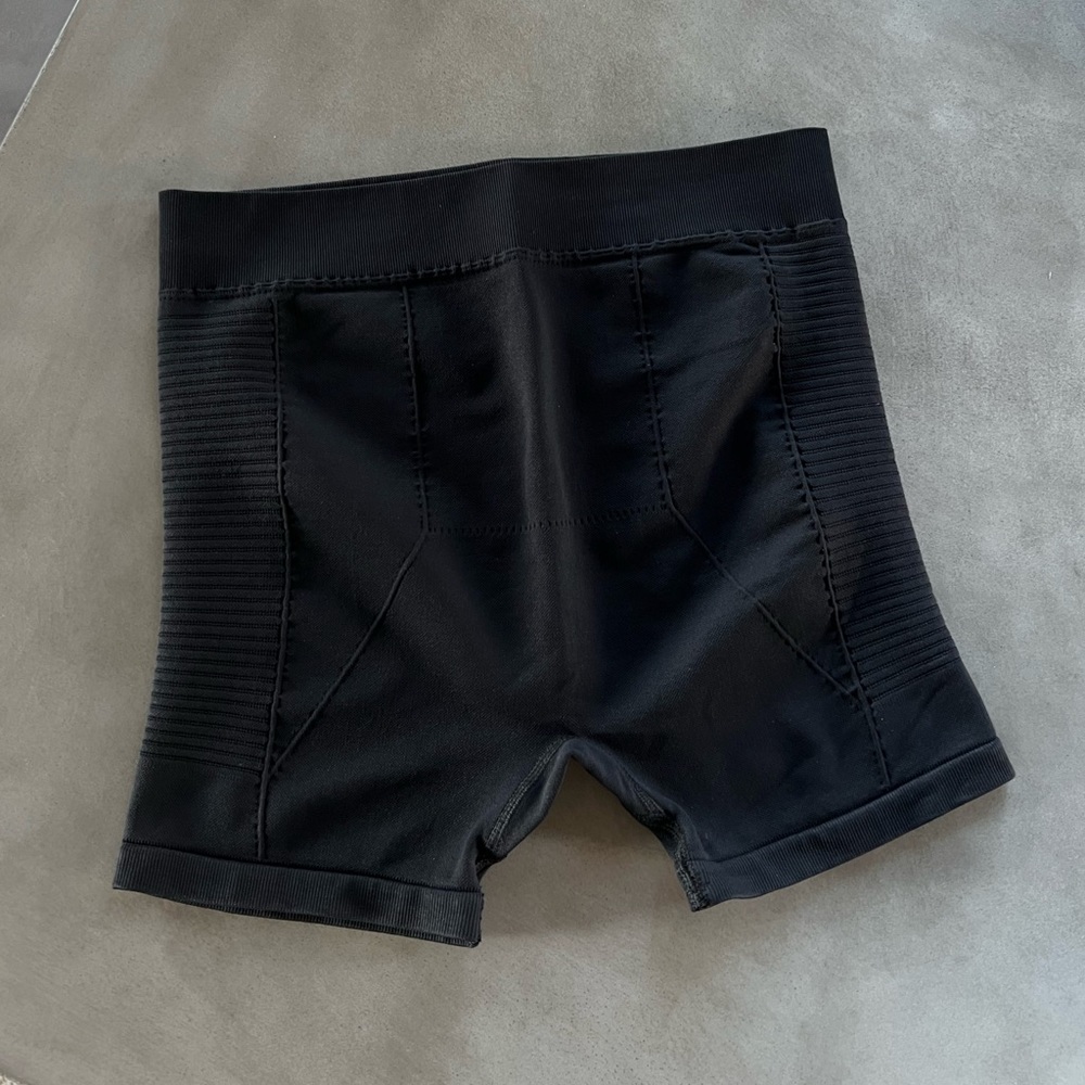 Rick Owens black knit active shorts
